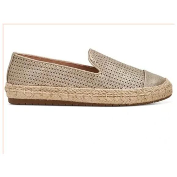 Charter Club JONII Espadrille Comfort Round Toe Women's Flats in Gold EUC Size 6 - Picture 2 of 3